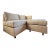 Petite Even Arm Occasional Sofa With Ottoman For Sale