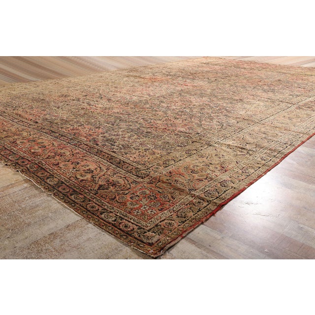 Textile Late 19th Century Antique Indian Agra Rug - 11'06 X 17'10 For Sale - Image 7 of 9
