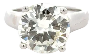 5.01 Carat Round Cut J/Vs1 Diamond in 14k White Solitaire Engagement Ring