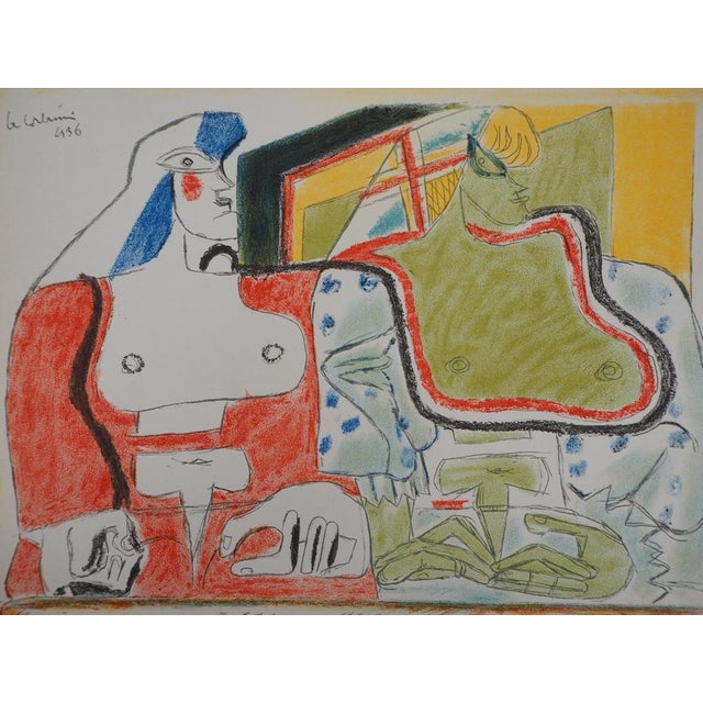 Le Corbusier, Two Spaniards on the Balcony, 1938, Original Lithograph For Sale - Image 4 of 6