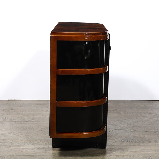 Brown Art Deco Machine Age Cabinet in Book-Matched & Burled Walnut by Donald Deskey For Sale - Image 8 of 13