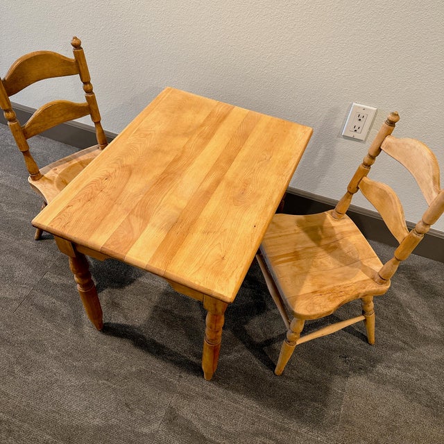 Vintage childrens table and chair set sale