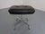 A leather stool from the 1960s, with wheels and adjustable height. Height 50-62 cm.