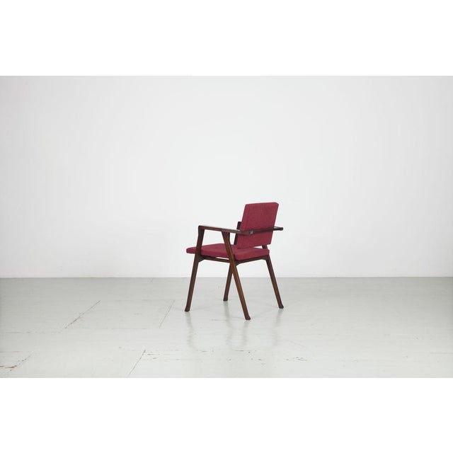 Brown Model Luisa Armrest Chairs by Franco Albini for Poggi, Pavia Italy, 1955, Set of 6 For Sale - Image 8 of 18