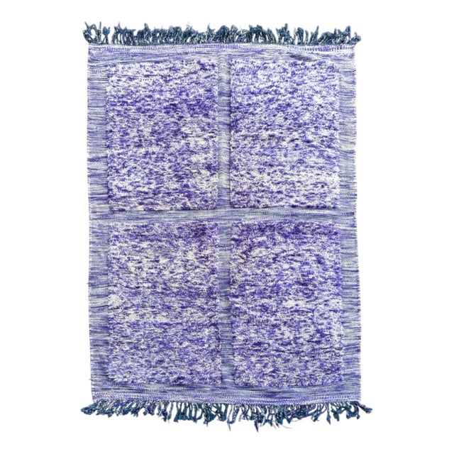 Indigo Beni Ouarain Rug, 1990s For Sale