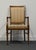 High End Vintage Solid Cherry Italian Neoclassical Regency Revival Dining Arm Chair For Sale - Image 4 of 8