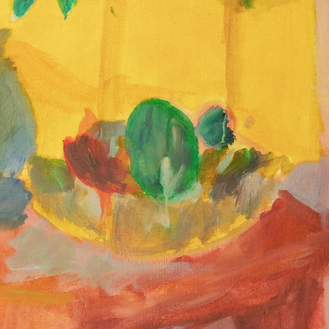Post Impressionist 'Study of a Fruit and Vase', Large Post-Impressionist American School Still Life For Sale - Image 3 of 8