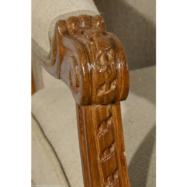 Wood Early 19th Century Louis XVI Stained Beech Bench For Sale - Image 7 of 18