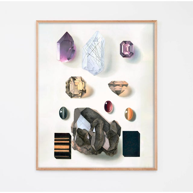 Vintage Crystal and Gem Print (Violet) For Sale - Image 4 of 5