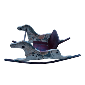 Vintage Hand Crafted Folk Art Rocking Horse