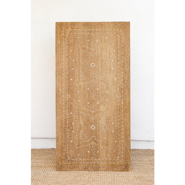 Large Enchanting Bleached Wood Inlaid Coffee Table For Sale - Image 10 of 11