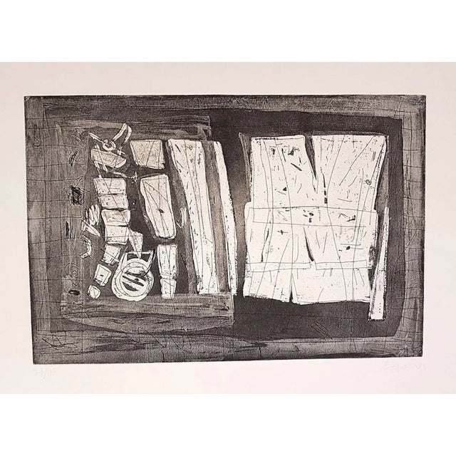 Abstract Composition - Original Etching by Antonio Corpora - 1969 1969 For Sale