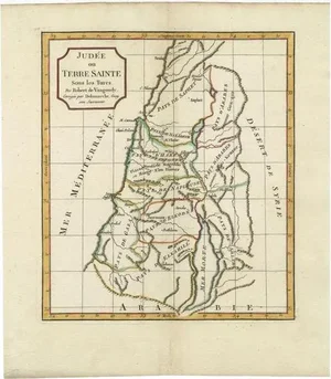 Antique Map of the Holy Land attributed to Delamarche, 1806