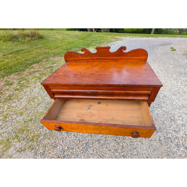 Antique Cherry Dressing Table With 2 Drawers 1860s For Sale - Image 17 of 18