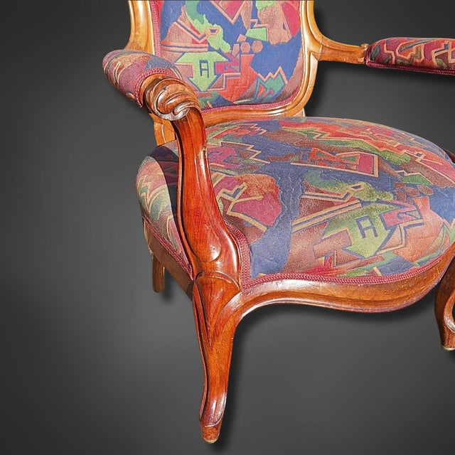 Louis Philippe Seating Group in Mahogany, 1870s, Set of 5 For Sale - Image 6 of 11