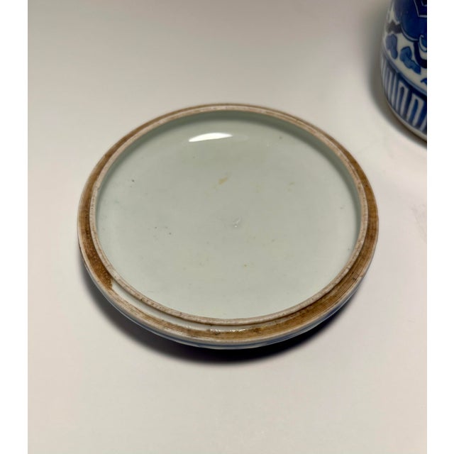 Antique Qing Dynasty Chinese Blue & White Jubako Bento Porcelain Box 5" For Sale - Image 4 of 11