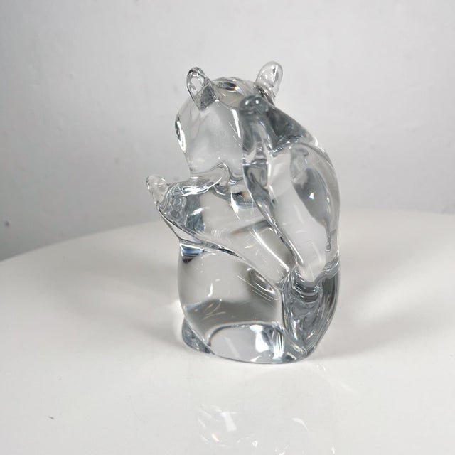 Daum Late 20th Century Daum France Art Crystal Sculpture Squirrel Figurine For Sale - Image 4 of 13