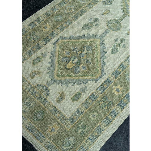 Gray Turkish Oushak Rug 2'10" x 12'7" #19169 For Sale - Image 8 of 8