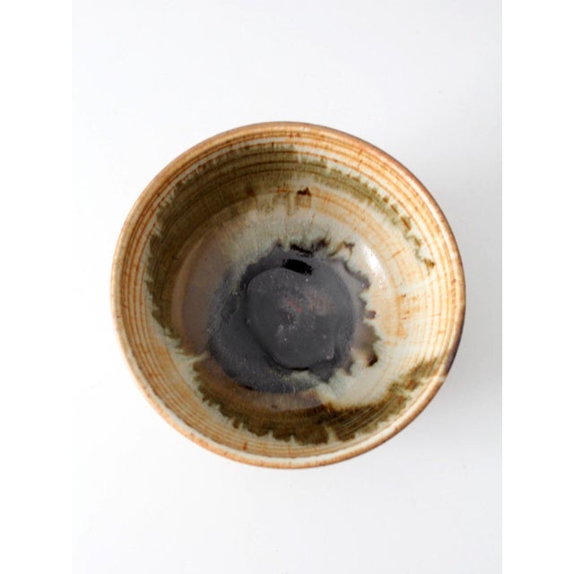 Mid-Century Modern Vintage Handmade Studio Pottery Bowl For Sale - Image 3 of 15