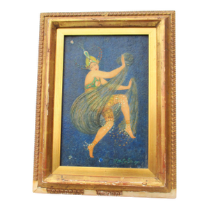 Art Deco Dancer Mixed Media Painting 1921