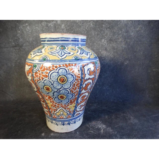 Blue 1930s Talavera Decorated Vase For Sale - Image 8 of 8