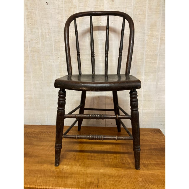 Antique Bow Back Chair For Sale - Image 9 of 9