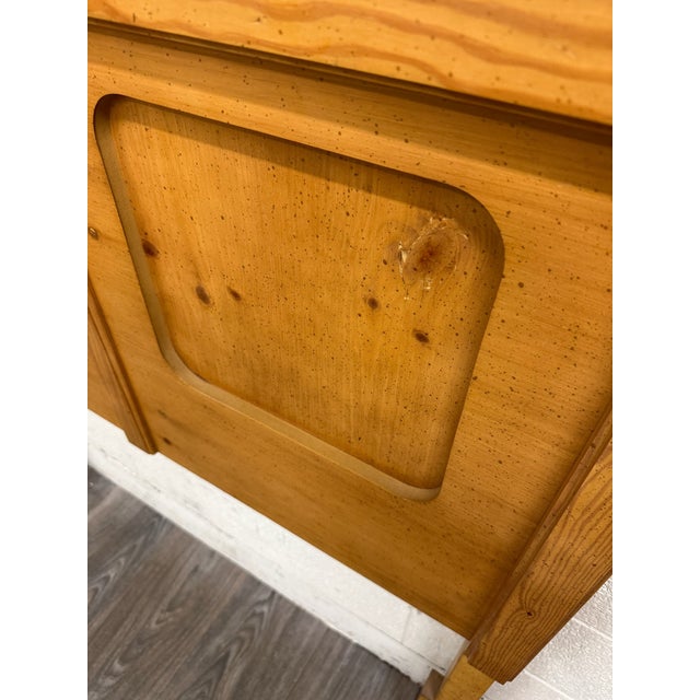 Vintage Full or Queen Size Convertible 1970s Rustic Modern Headboard For Sale - Image 9 of 12