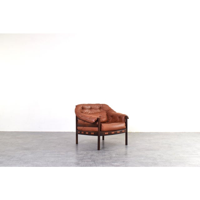 1960s Mid-Century Oak & Leather Armchairs by Arne Norell for Coja, 1960s, Set of 2 For Sale - Image 5 of 17