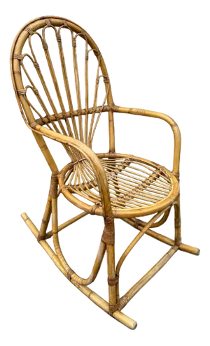 Rattan Rocking Chair, 1950s