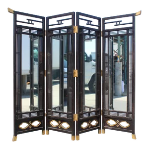 Japanese Meiji Period Mirrored Screen