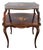 Antique French Louis XV Floral Inlay Rosewood & Bronze Double Tier Dessert Table For Sale