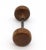 Traditional Mid 20th Century Restored Round Flat Front Wood Door Knobs With Brass Shank For Sale - Image 3 of 7