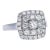 1.14 Carat Diamond 18 Karat White Gold Cluster Ring, Size 7 For Sale