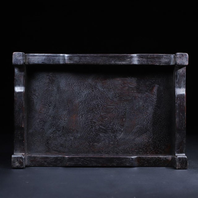 Antique Chinese Hardwood Inlaid "Mandarin Ducks" Jewelry Box With Bronze Lock For Sale - Image 9 of 10