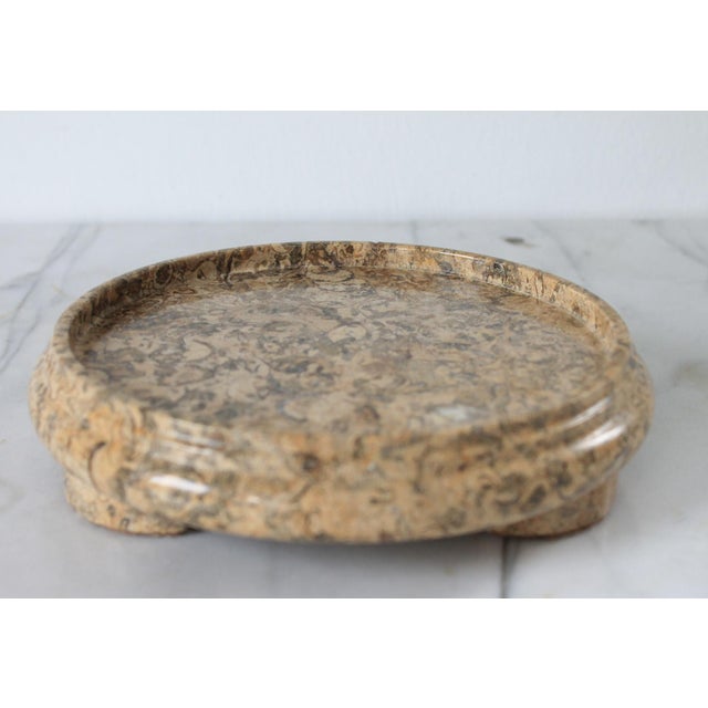 Vintage Footed Stone Plant Stand or Candle Holder For Sale - Image 4 of 7