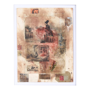 "Mischen Bin Wohl" - Chine Colle Monoprint With Collage by Michael Pauker