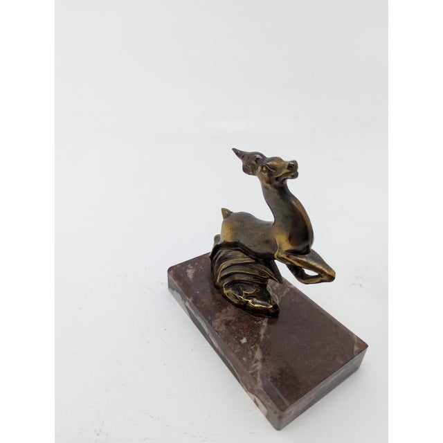 1920s Vintage French Art Deco Gazelle Figurines, 1920s, Set of 2 For Sale - Image 5 of 6
