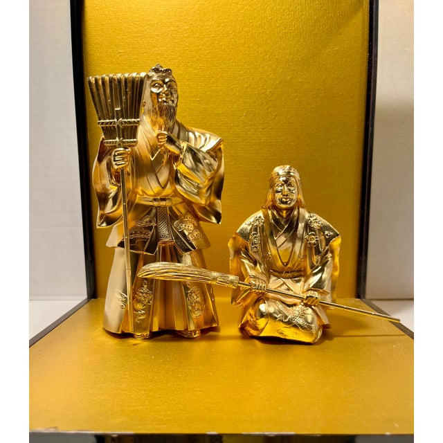 Vintage Japanese Takasago “Jotomba” Happy Couple Figurines in Original Lacquer Display Case Celebrate one of Japan’s most...