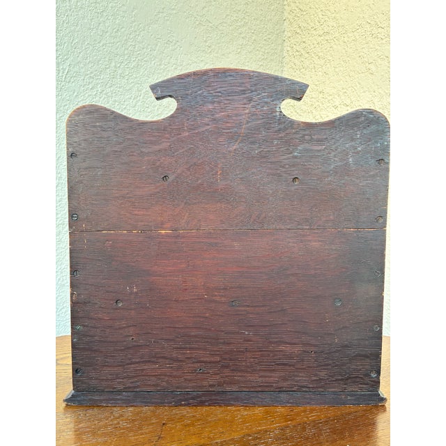 Antique English Victorian pipe rack with drawer, circa 1865. Crafted from richly grained walnut with decorative brass...