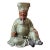 Antique Edo Era Celadon Sanda Ware Figurine by Kinkodo Kisuke, 9", (Condition) For Sale