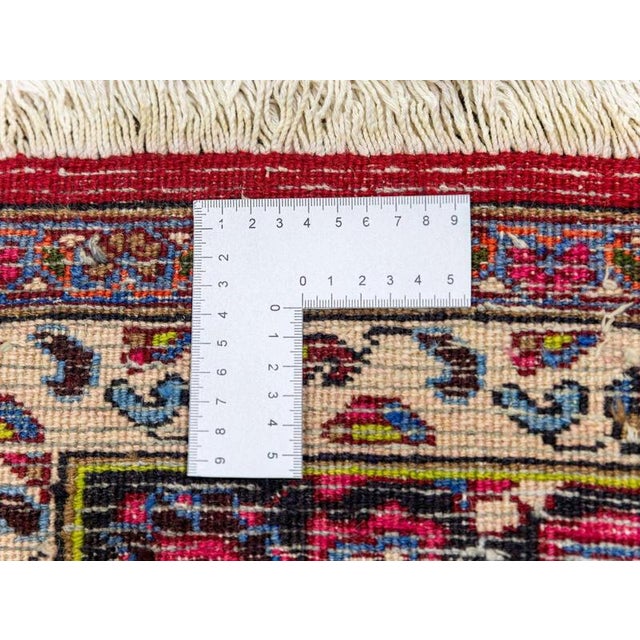 Hand-Knotted Sabzevar Rug in Wool For Sale - Image 6 of 15