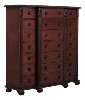 Henredon Ralph Lauren Mahogany 21 Drawer Gentleman's High Chest