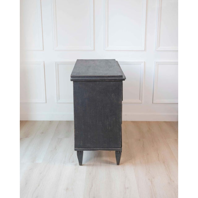 Charcoal Swedish 19th Century Chest of Drawers, c.1840 For Sale - Image 8 of 8