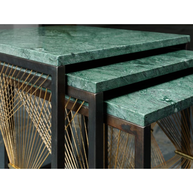 AEGIS 001 Three Nesting Side Tables by Ziad Alonaizy, Set of 3 For Sale - Image 4 of 11