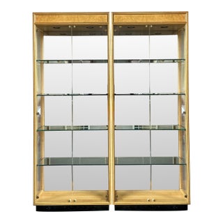 Vintage Boho Henredon Scene Two Burl Wood Etagere - A Pair For Sale