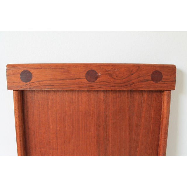 Late 20th Century Vintage Teakwood Tray B&m Thailand For Sale - Image 5 of 9