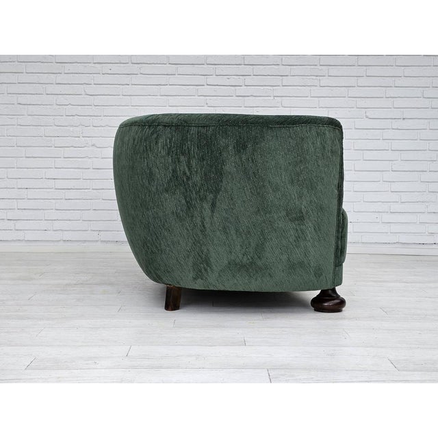 Vintage Danish Velour 3 Seater Banana Sofa, 1960s For Sale - Image 18 of 18
