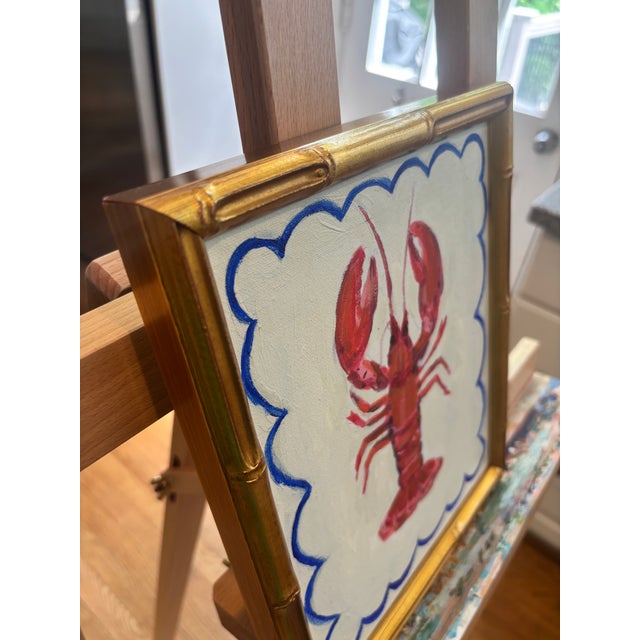 Lobster in Bamboo an Original Painting by Michelle Heimann . For Sale - Image 4 of 5