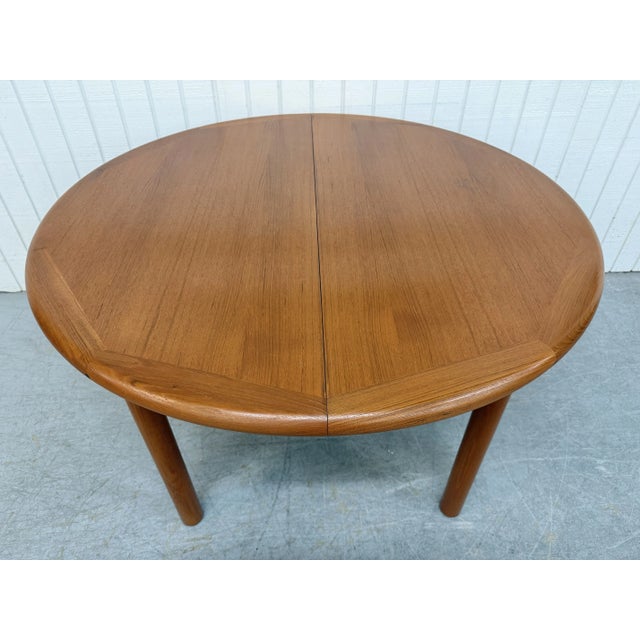 1960s Mid-Century Danish Modern Teak Dining Table For Sale - Image 5 of 8