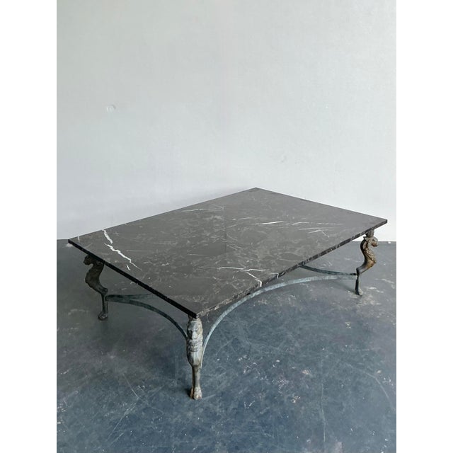 Vintage Regency Verdigris Coffee Table For Sale In West Palm - Image 6 of 9